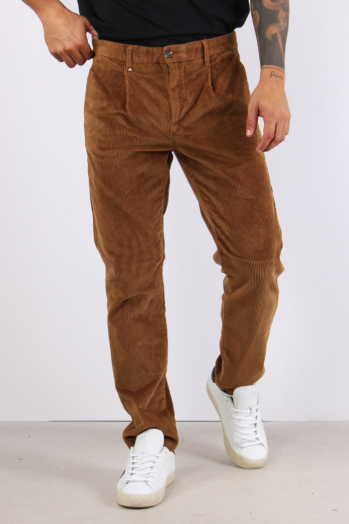 Pantalone Velluto Pences Cognac-2