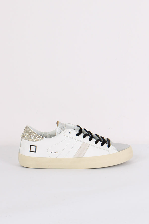 Sneaker Hill Low Shiny Glitter White/platinium