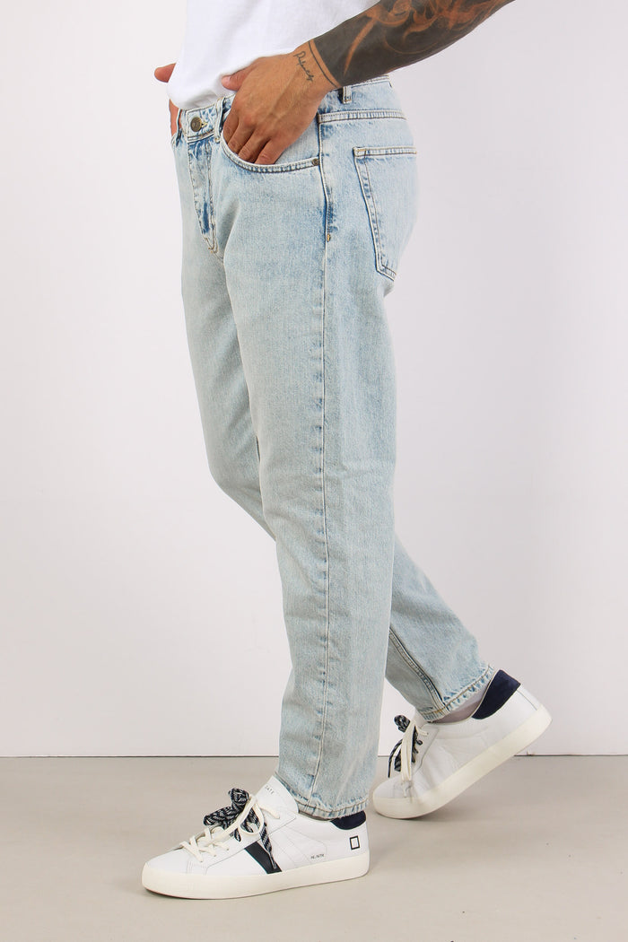Denim Cropped Fondo Stretto Denim-5