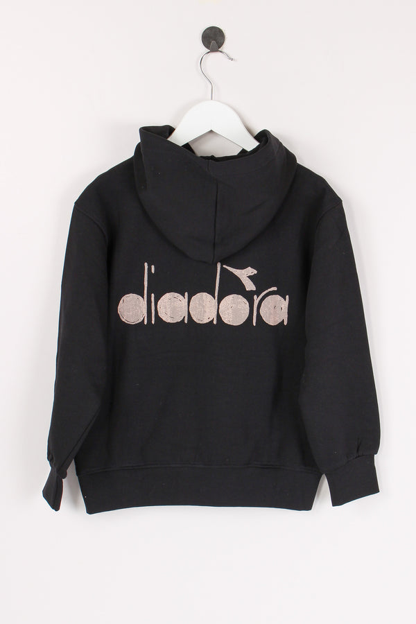 Felpa Cappuccio Tasca Centrale Nero-2