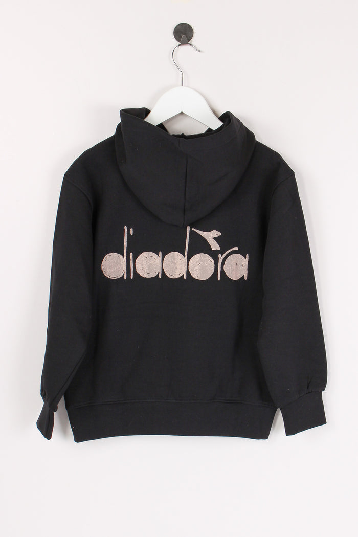 Felpa Cappuccio Tasca Centrale Nero-2