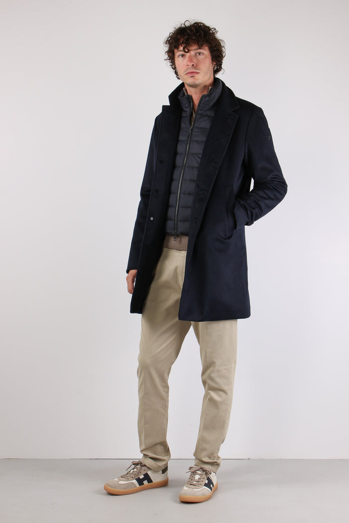 Cappotto Pettorina Staccabile Blu