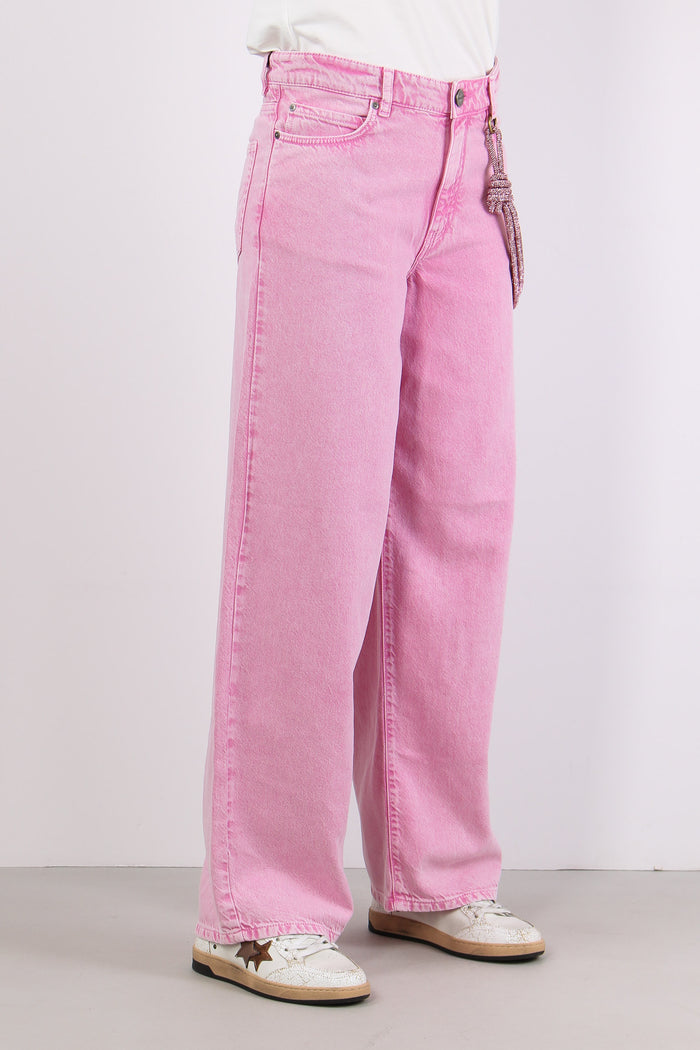 Lauryn Jeans Catena Strass Rosa Chiaro-7
