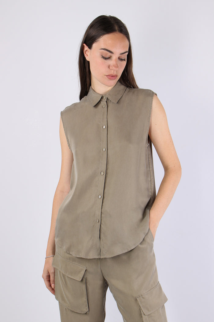 Camicia Smanicata Spalline Oil-3