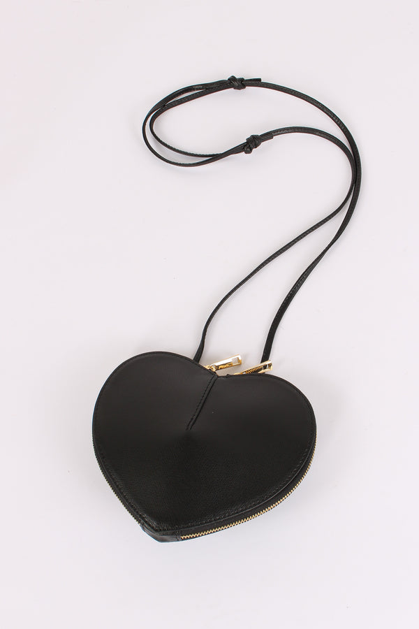 Tracollina Cuore Vera Pelle Nero-2