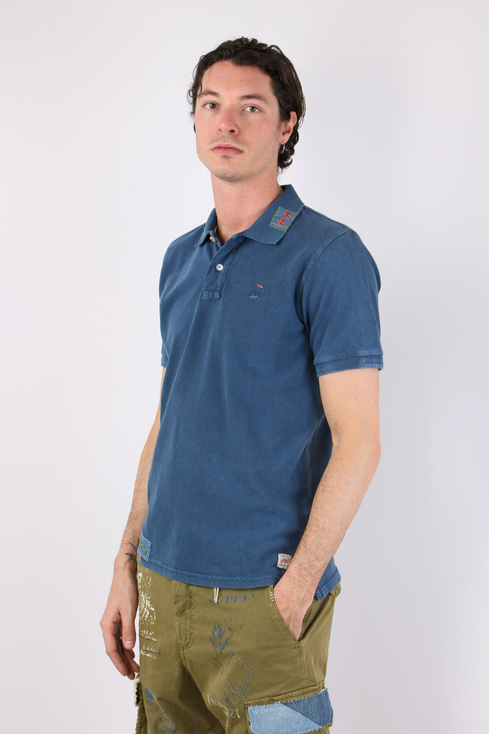 Polo Piquet Patch Inchiostro-5