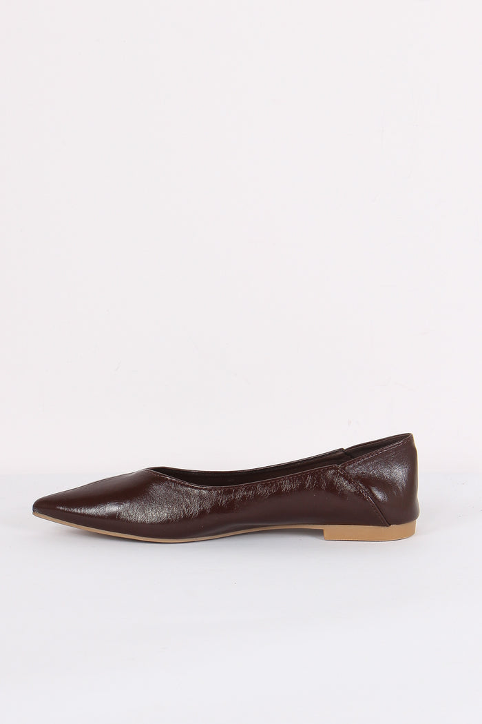 Ballerina Lucida Punta Brown-5
