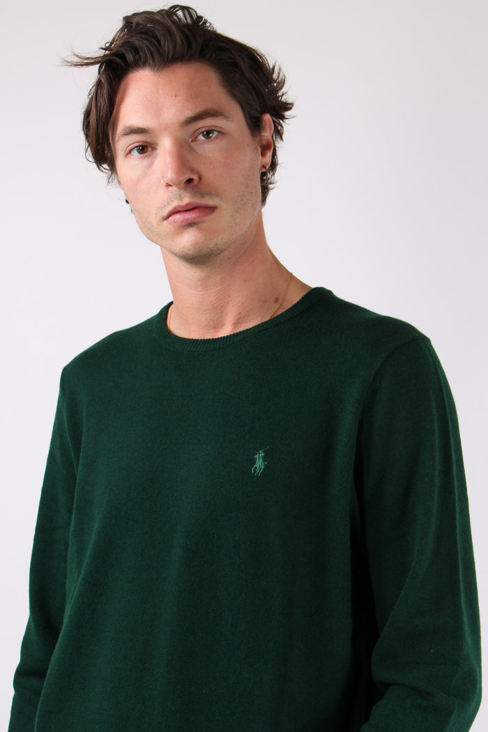 Maglia Girocollo Lambswool Moss Agate-6