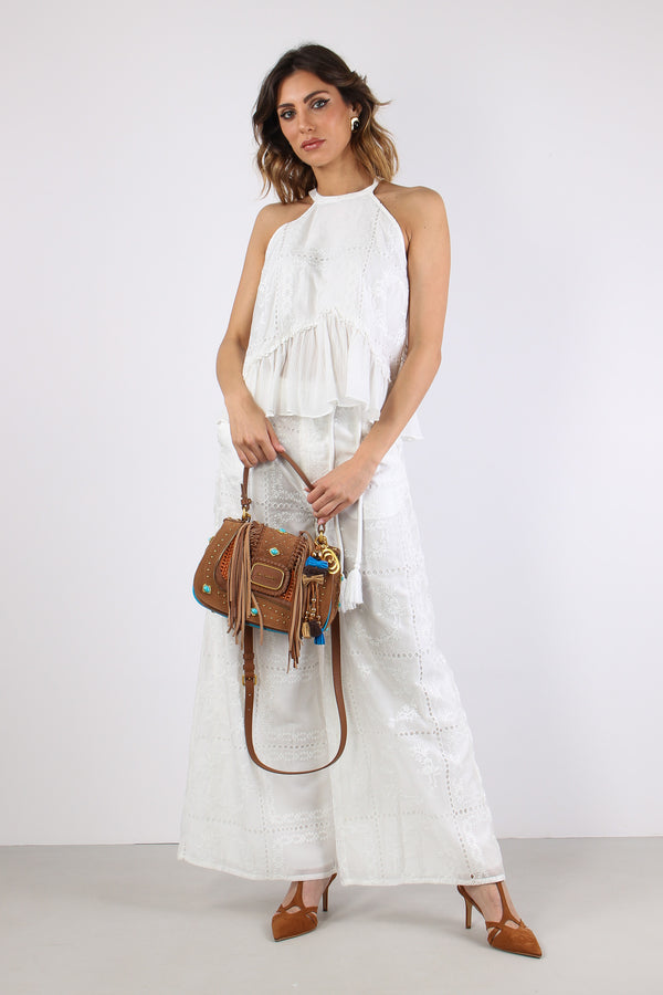 Top Scavo Americ Sangallo Bianco