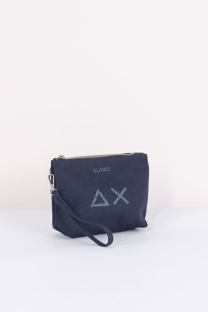 Mini Pochette Canvas Navy Blue-5