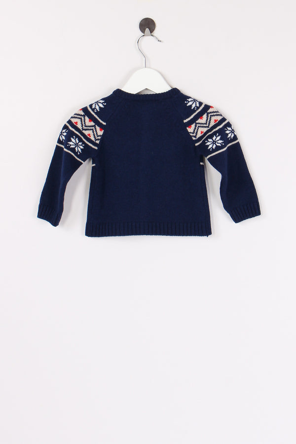 Cardigan Fantasia Norvegese Blu/latte/beige-2