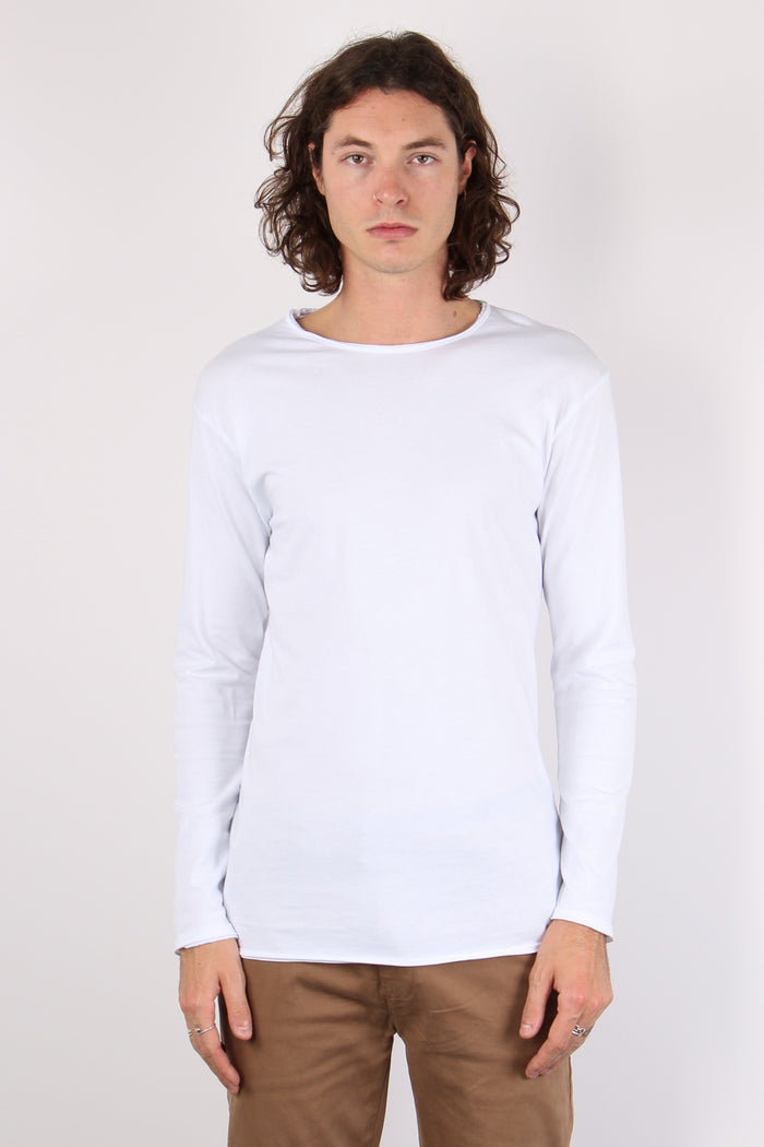 T-shirt Manica Lunga Cotone Bianco