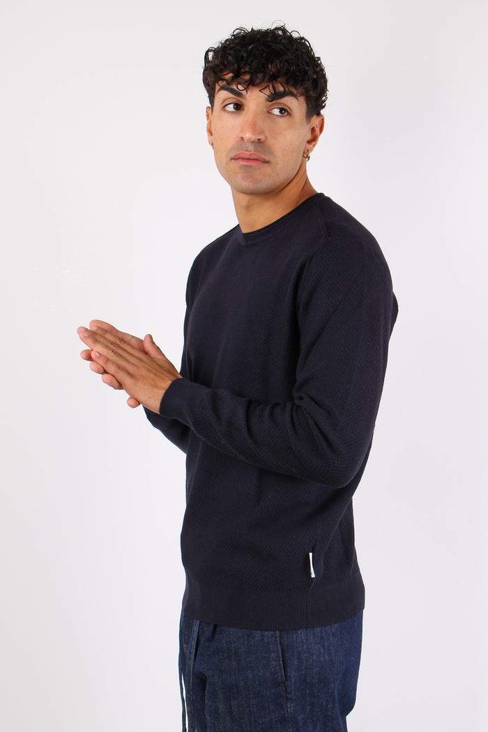 Maglia Viscos Collo Rullino Cobalto-6