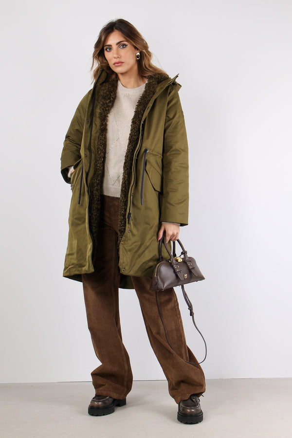 Joel Parka Lungo Interno Teddy Green
