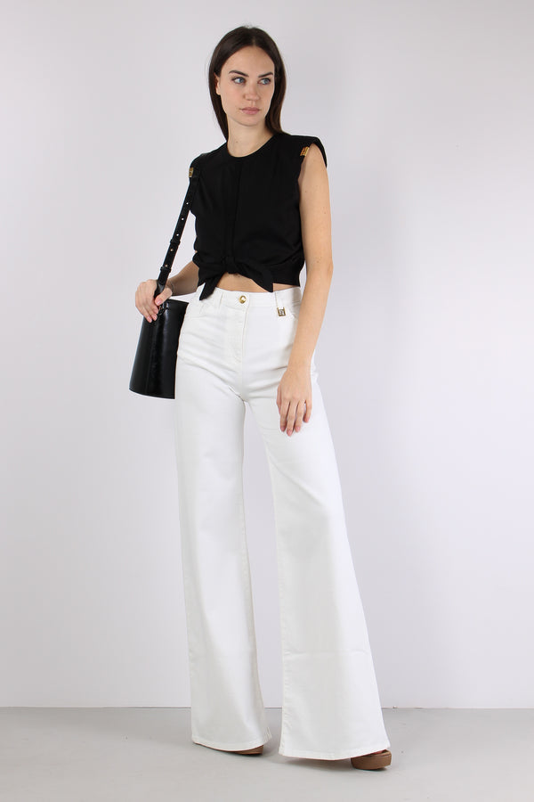 Denim Maxi Zampa Avorio