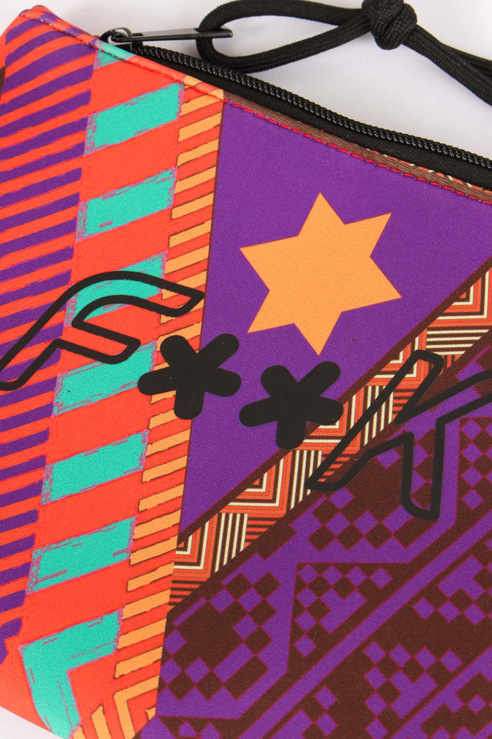 Pochette Neoprene Fantasia Viola/arancio-6