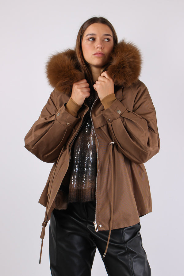 Parka Cappuccio Brown-2