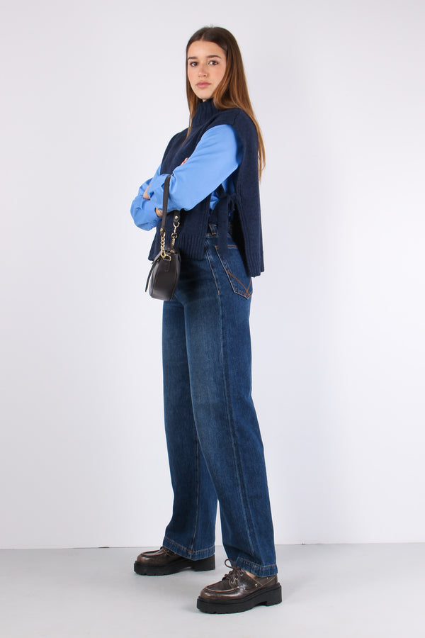 Gilet Fiocchi Laterali Blu