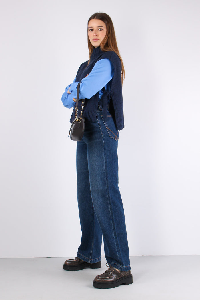 Gilet Fiocchi Laterali Blu