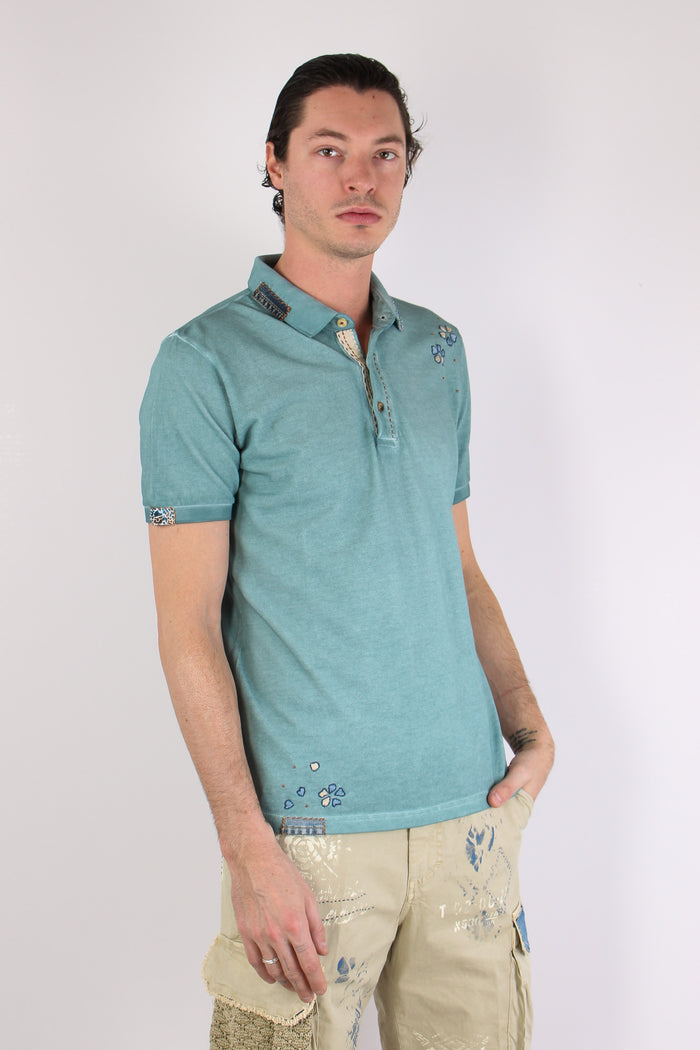 Polo Ricami Fiori Goccia-9