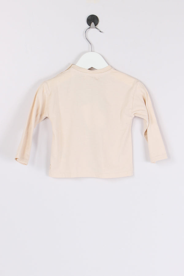 T-shirt Ml Stampa Aereo Ivory-2