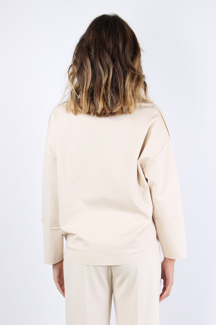 Felpa Taglio Vivo Crema-3