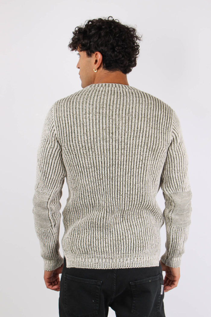 Girocollo Costa Inglese Bicolo Beige/militare-5