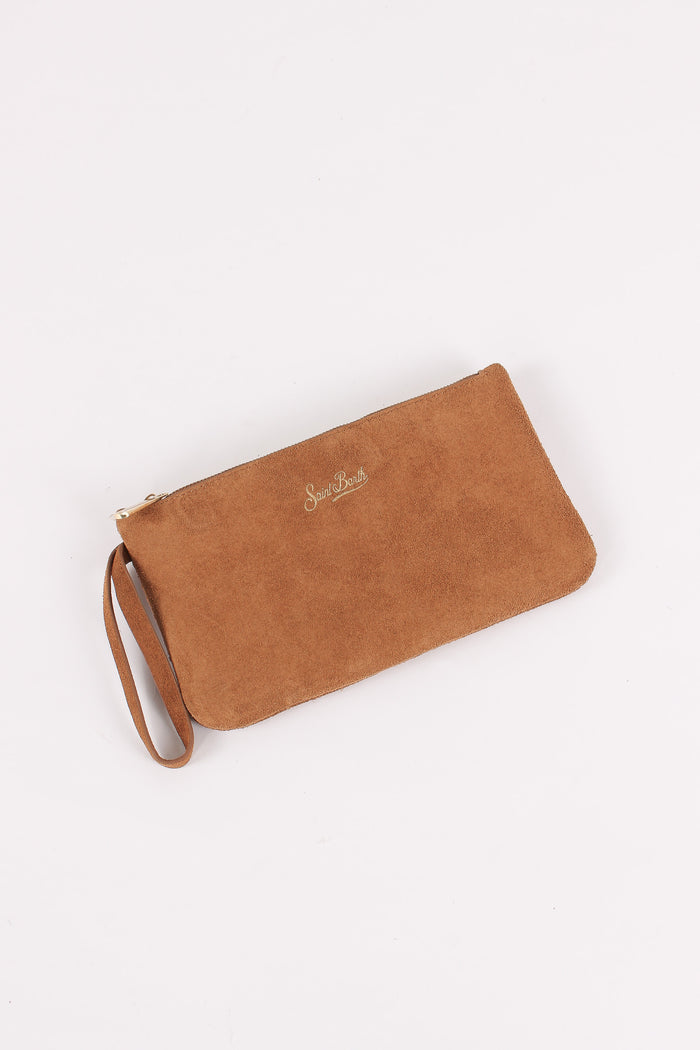 Borsa A Tracolla Midi Suede Cognac-5