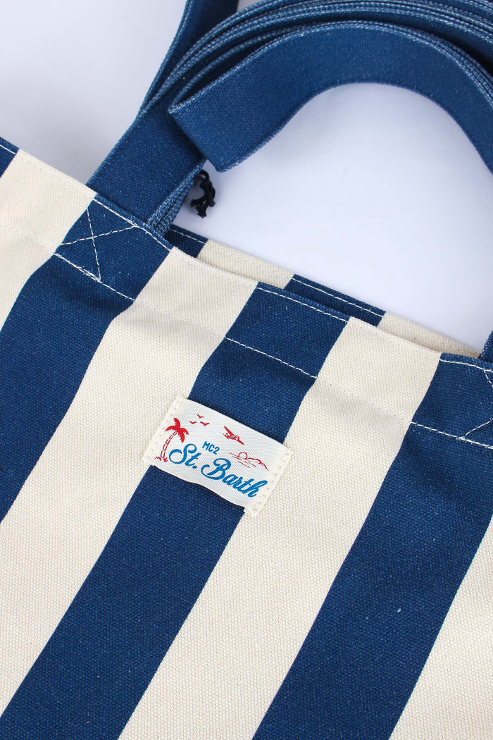 Essential Bag Canvas Blu/beige-7
