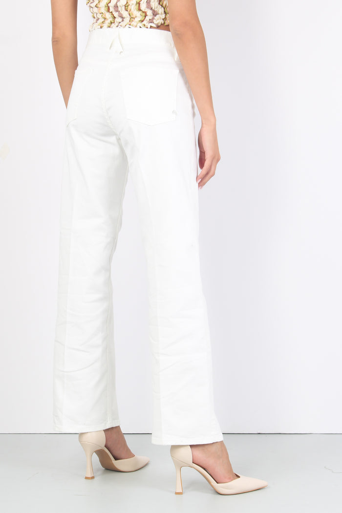 Jeans Vintage Gamba Larga Bianco-8