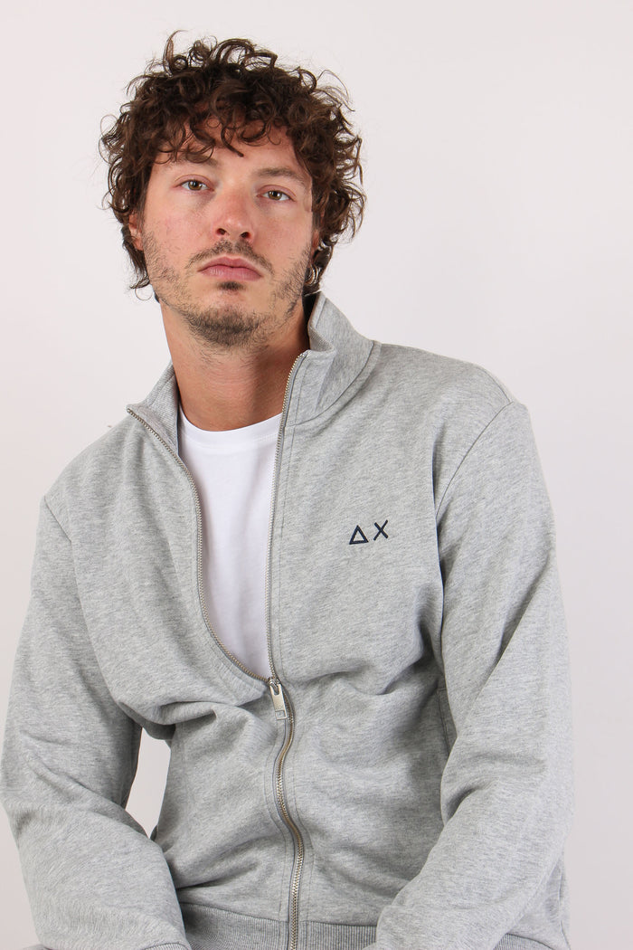 Felpa Full Zip Grigio-7