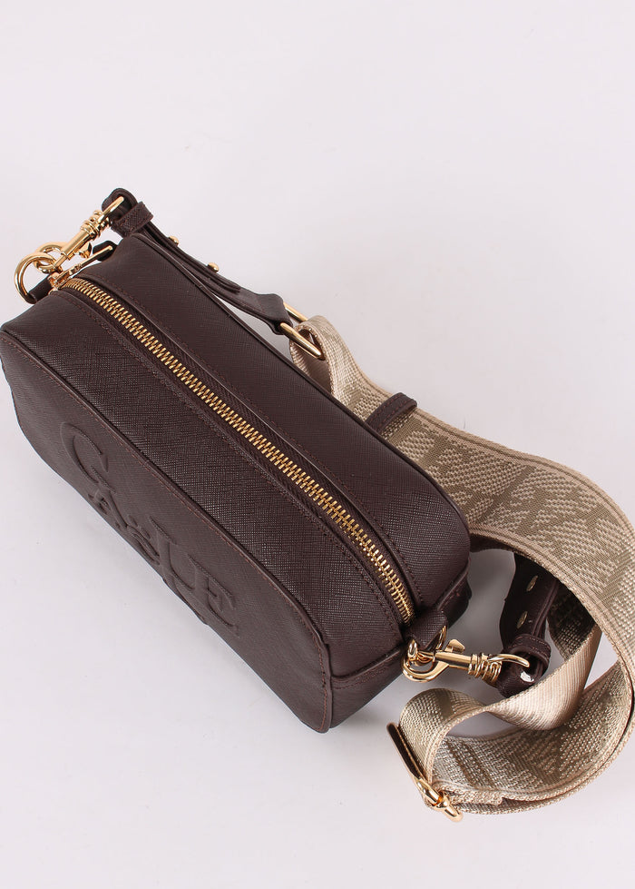 Camera Bag Saffiano Maxi Logo Moro-3