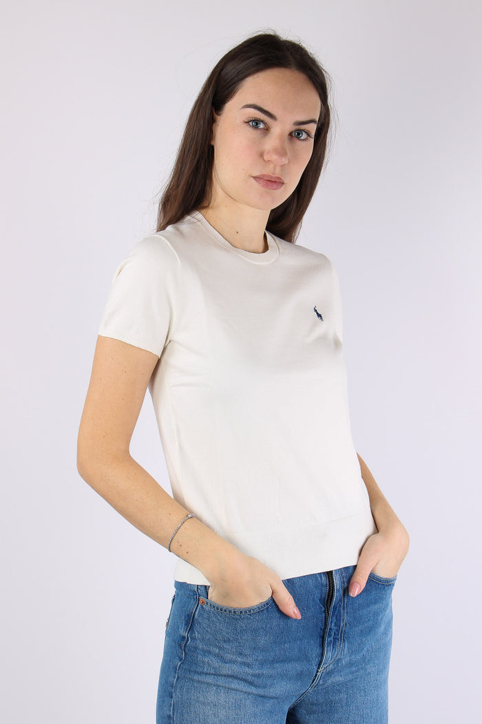 Pullover Manica Corta Cream-5