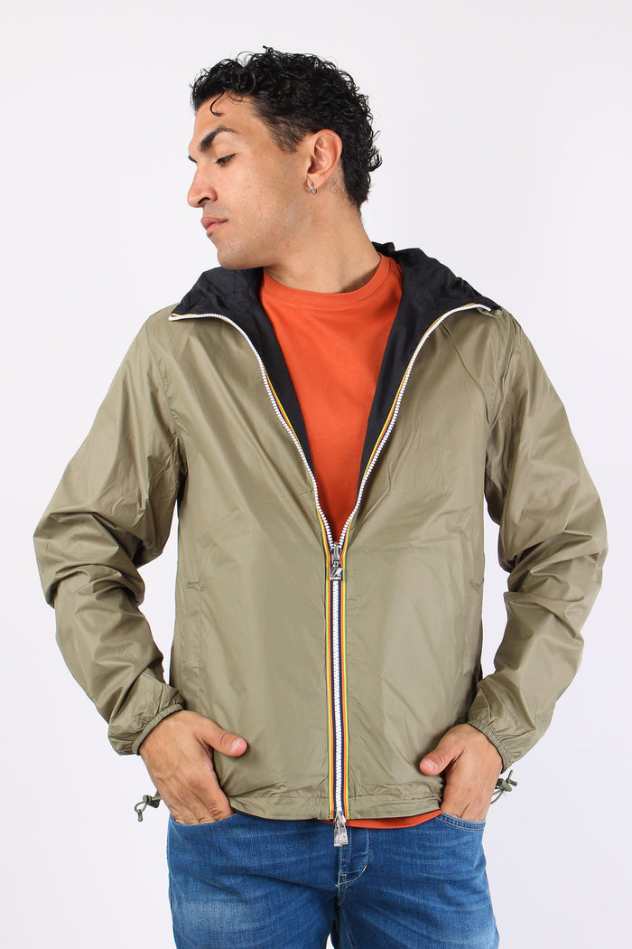 Giubbotto Reversibile Cappuccio Black/green-7