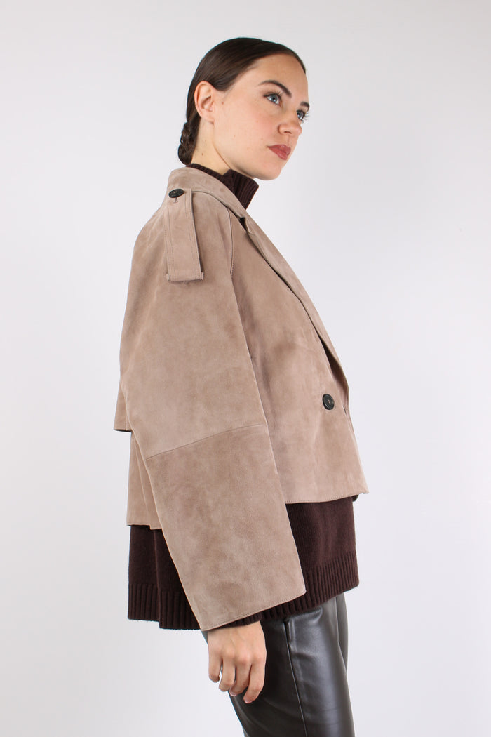 Maga Giubbotto Scamosciato Marron Glace-5