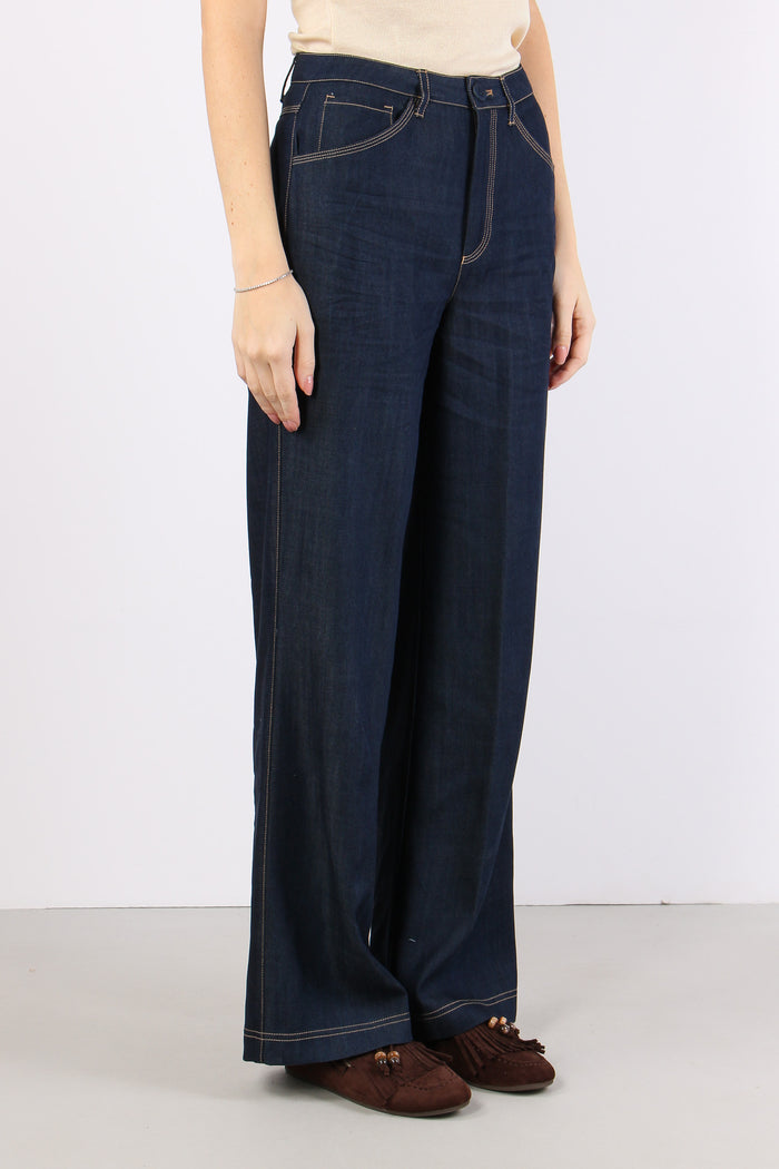 Pantalone Chambry Impunture Co Blu Denim-7