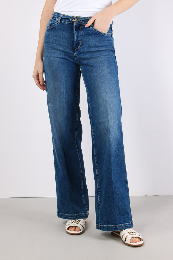 Jeans Good Flare Denim Scuro-2