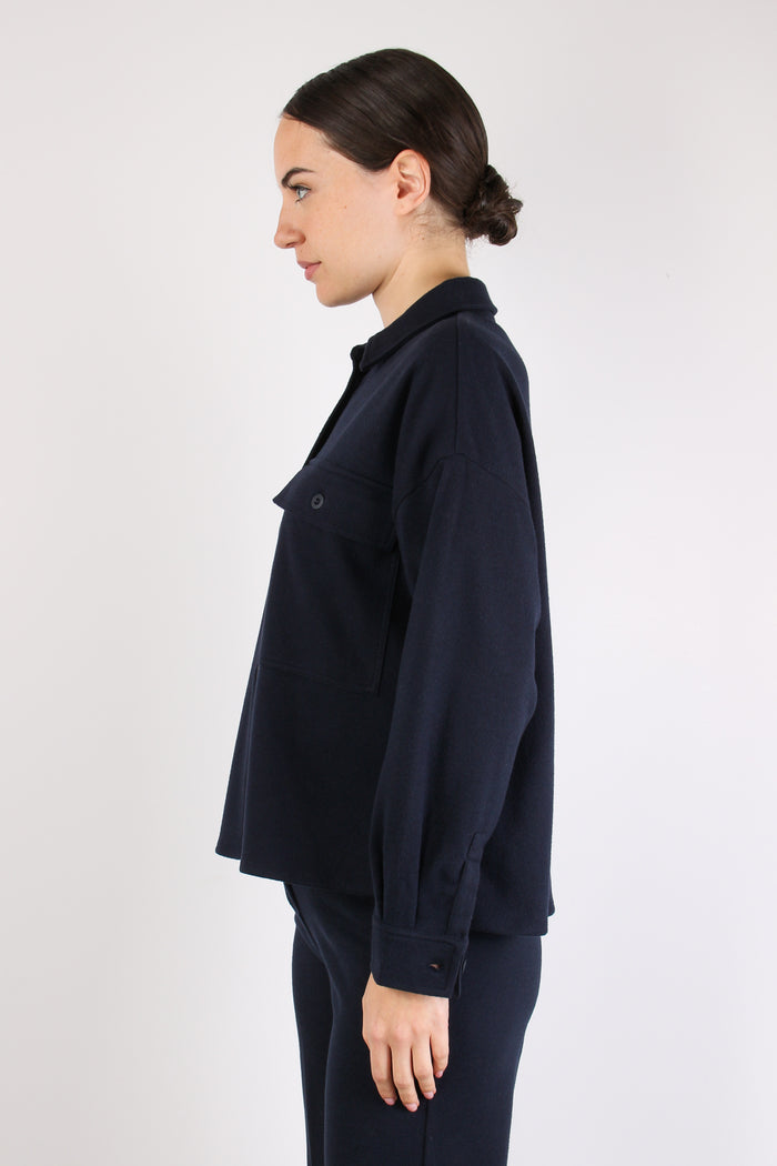 Nancy Camicia Pesante Jersey Blu-7