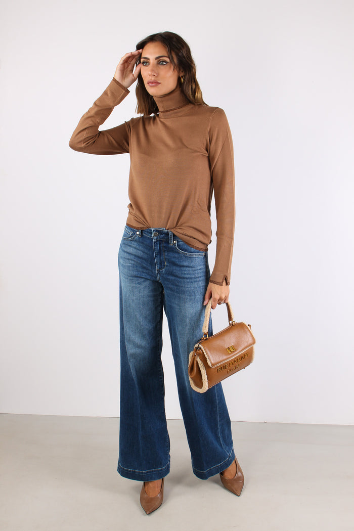 Collo Alto Viscosa Lurex Nero-5