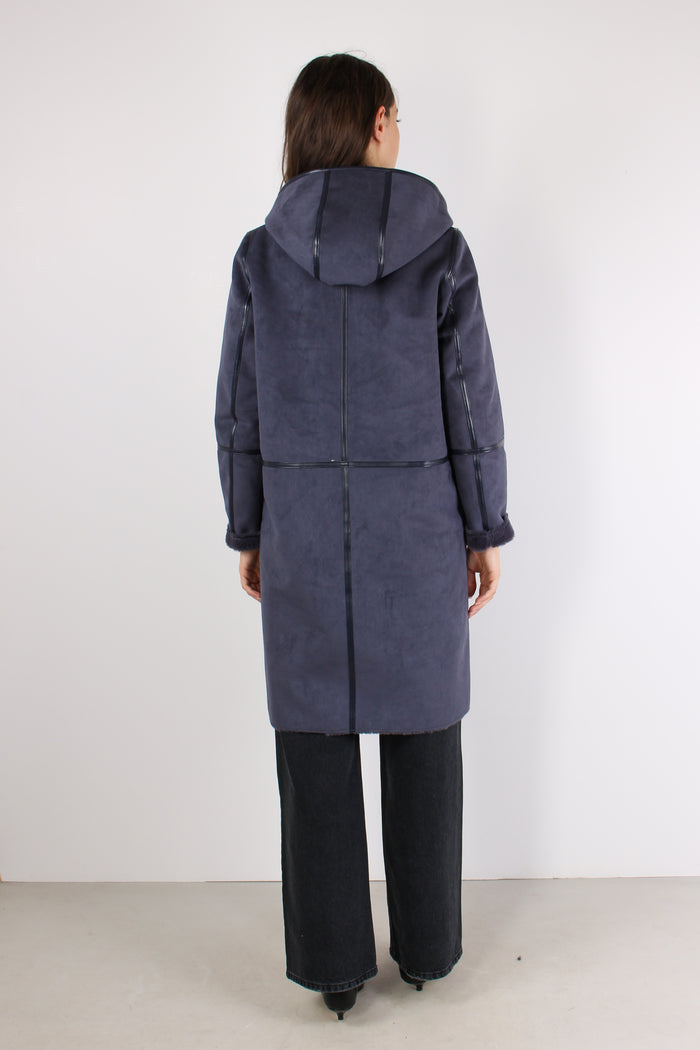 Ecomontone Lungo Cappuccio Night Grey-7