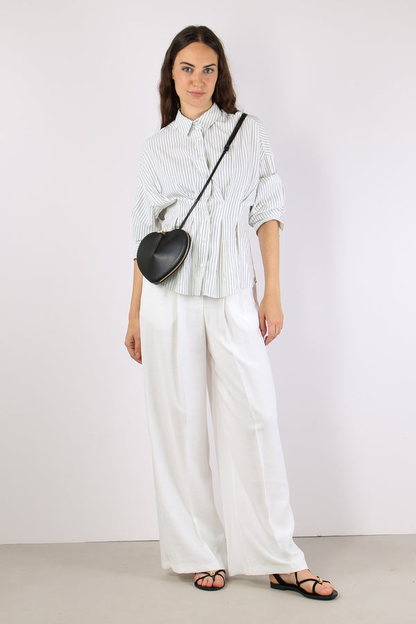 Camicia Riga M/l Arriccio Vita Bianco/nero