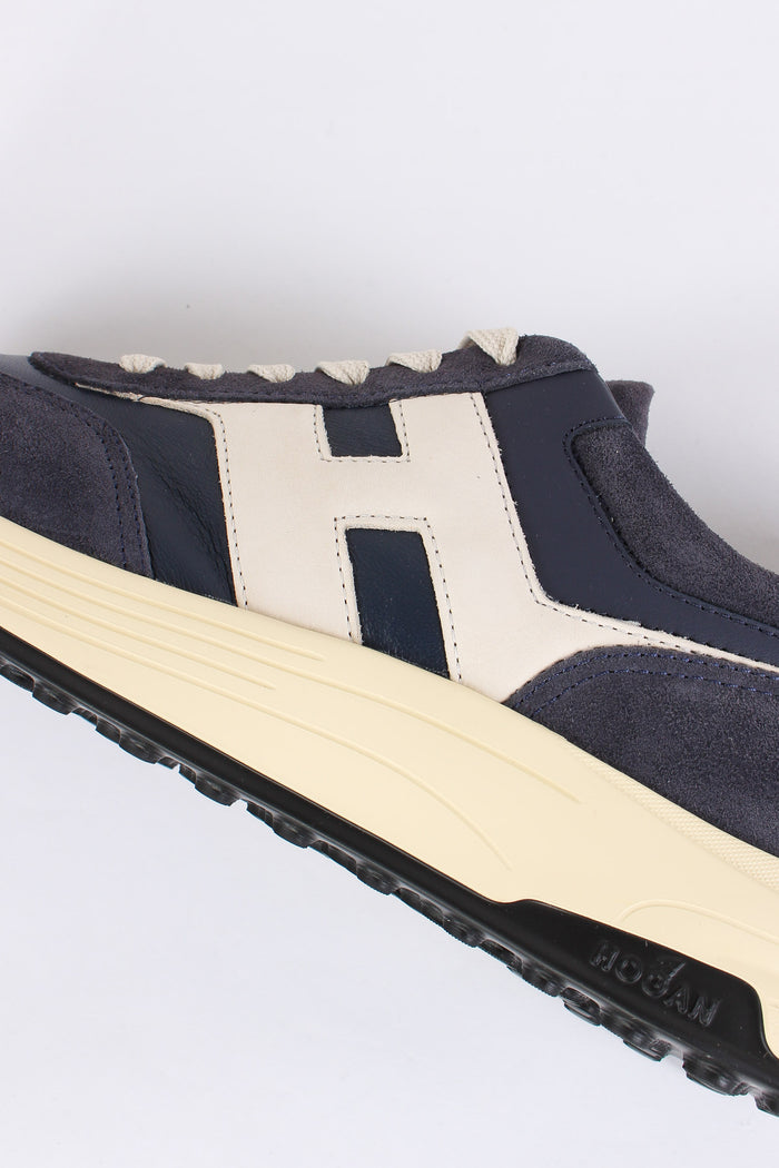 Sneaker Hyperlight Camoscio Blu/bianco-4