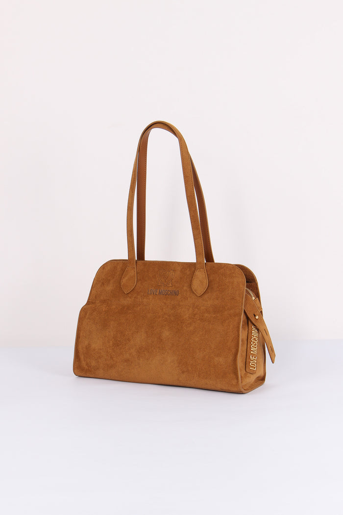 Shopping Mini Ecocamoscio Cuoio-2