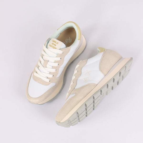 Sneaker Ally Gold Silver Bianco-2