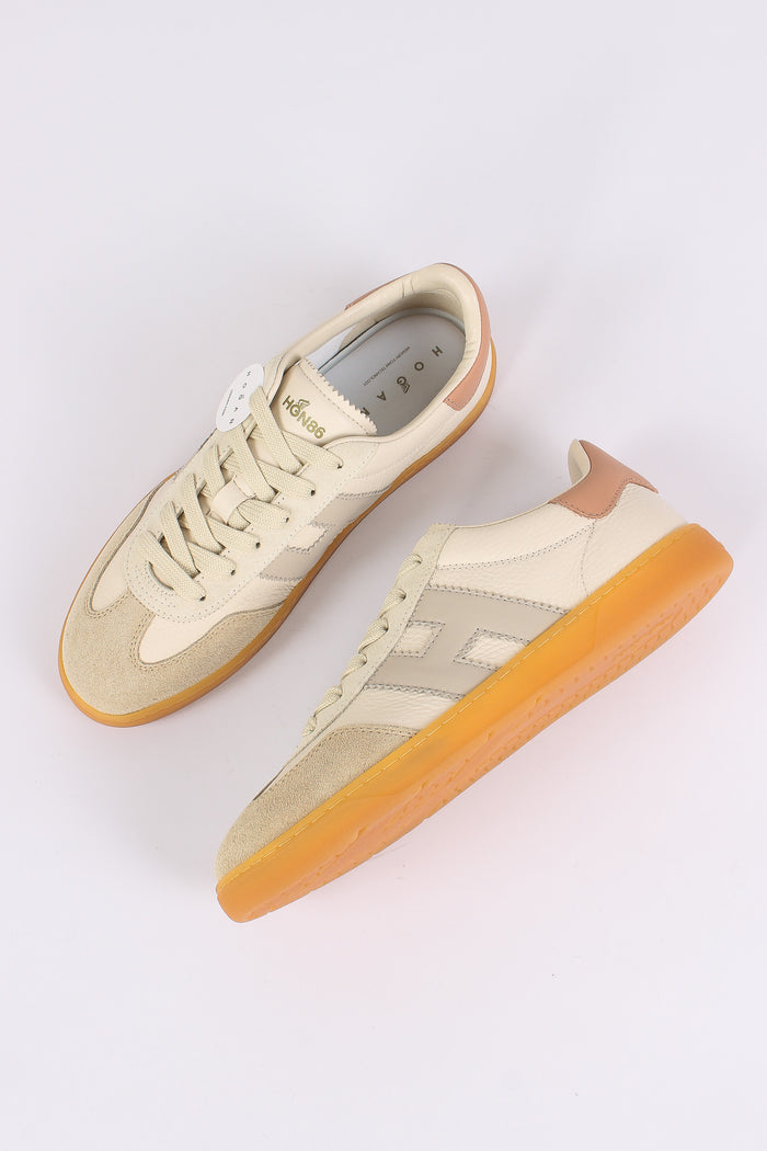 Sneaker Cool Pelle Bianco/grigio/rosa-2