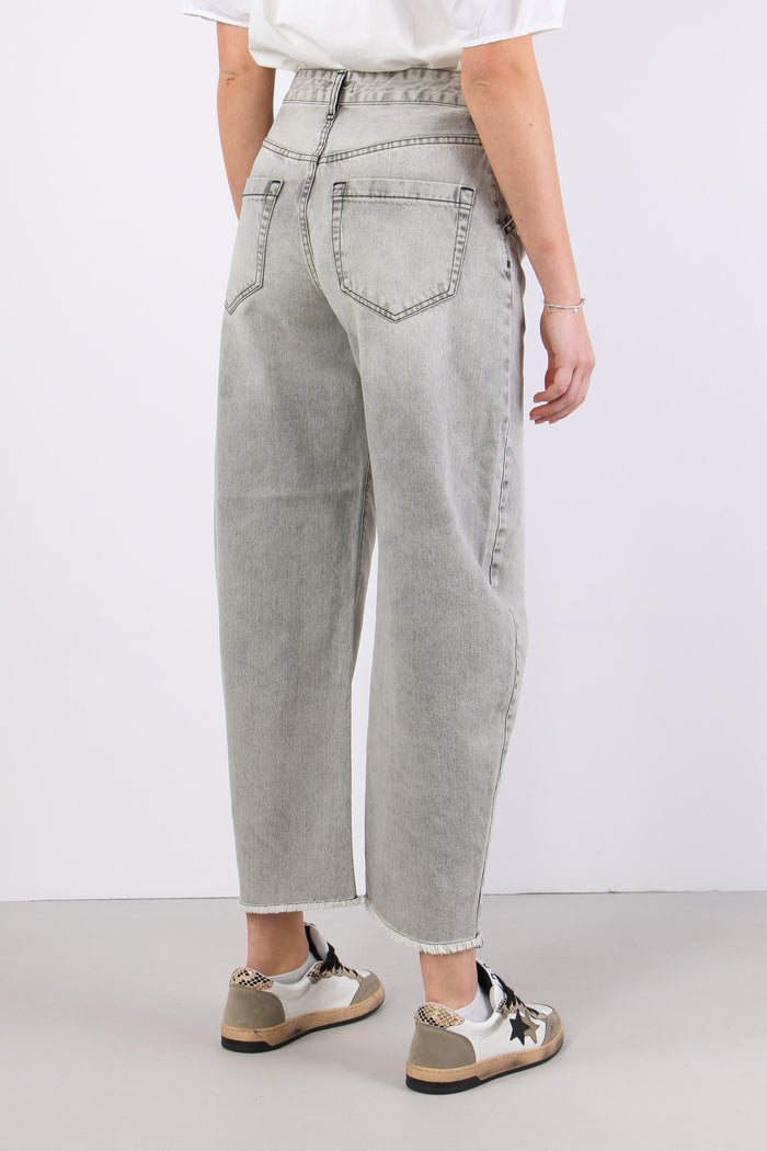 Denim Barrel Sporcato Grigio-4