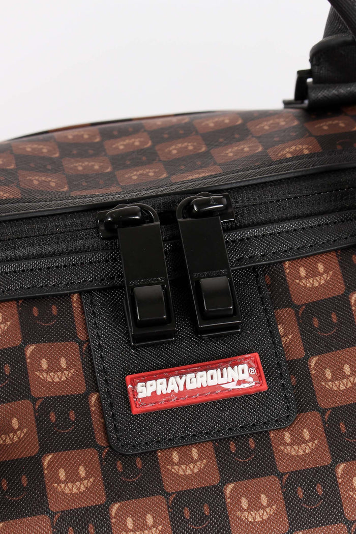 Duffle Shark In Paris Check Marrone-6