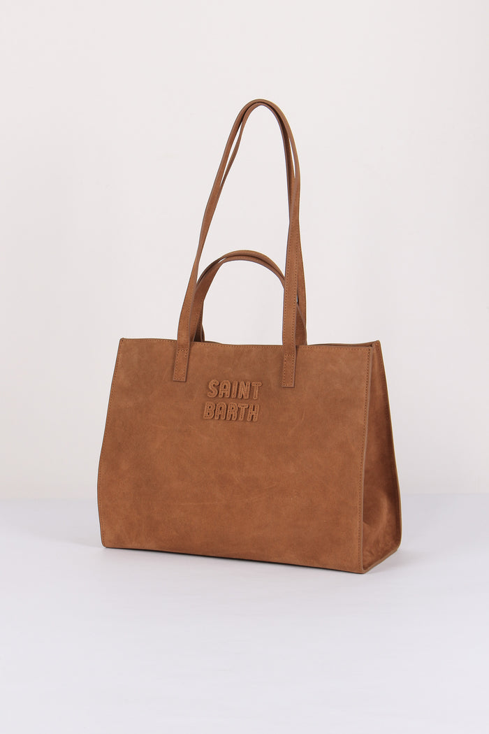 Borsa A Tracolla Suede Cognac-3