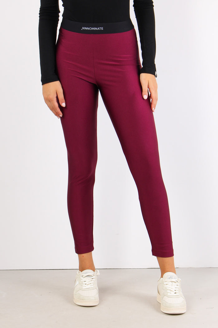 Leggins Elastico Logo Bordeaux-4