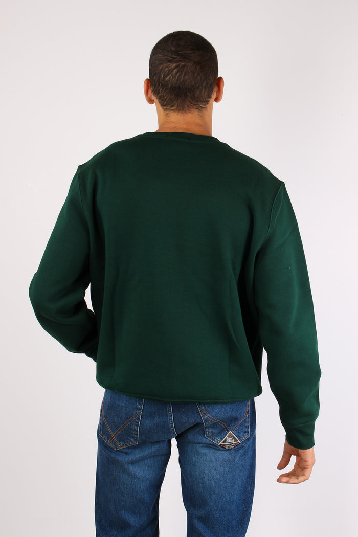 Felpa Girocollo Stampa Orso Moss Agate-4